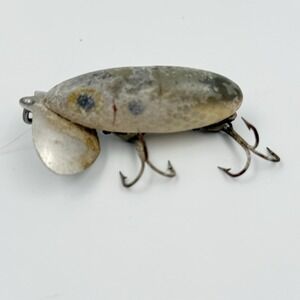 Vintage Fred Arbogast Jitterbug Wood Lure 1940s Akron Ohio Topwater Collectible